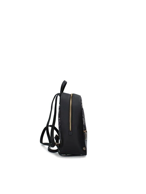 ZAINO CON FANTASIA GEOMETRICA DONNA NERO