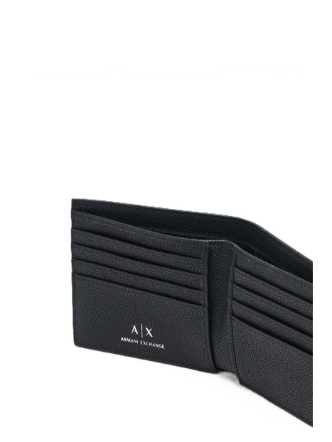 PORTAFOGLIO MEDIO IN FIBRE DI CUOIO RIGENERATE UOMO NERO