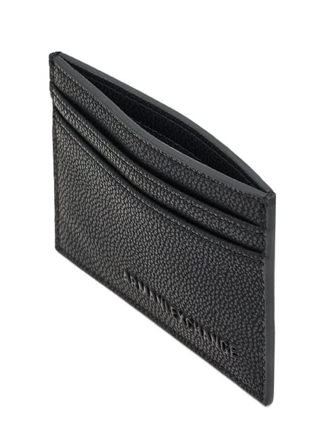 PORTATESSERE CON LOGO IN RILIEVO UOMO NERO