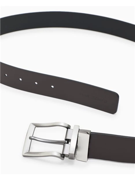 CINTURA IN PELLE REVERSIBILIE UOMO NERO