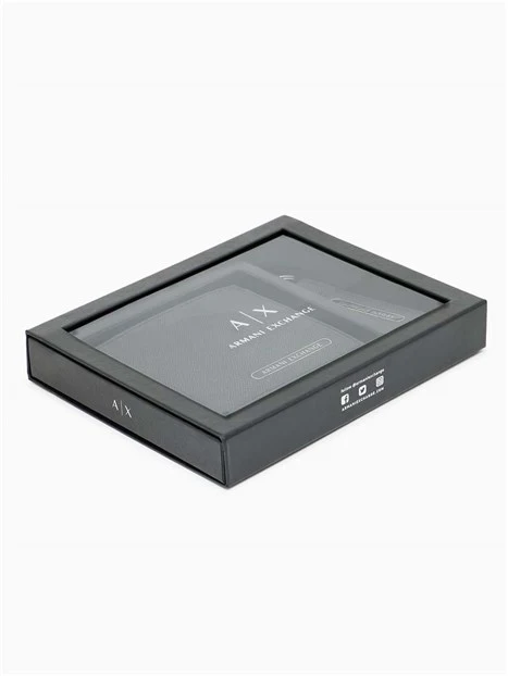 PORTAFOGLIO CON PORTACHIAVI IN PELLE UOMO NERO