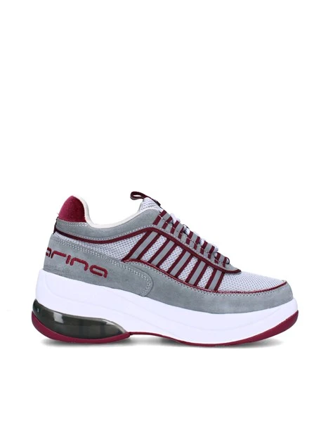 SNEAKERS PLATFORM UP CON LOGO DONNA GRIGIO