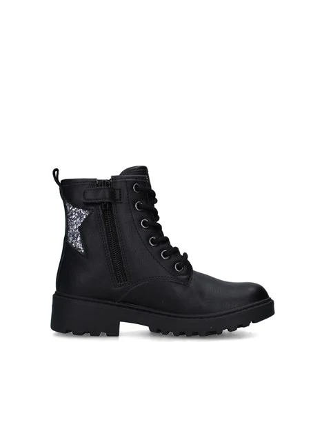 STIVALETTI TACCO BASSO CASEY J9420G03WEW BAMBINA NERO