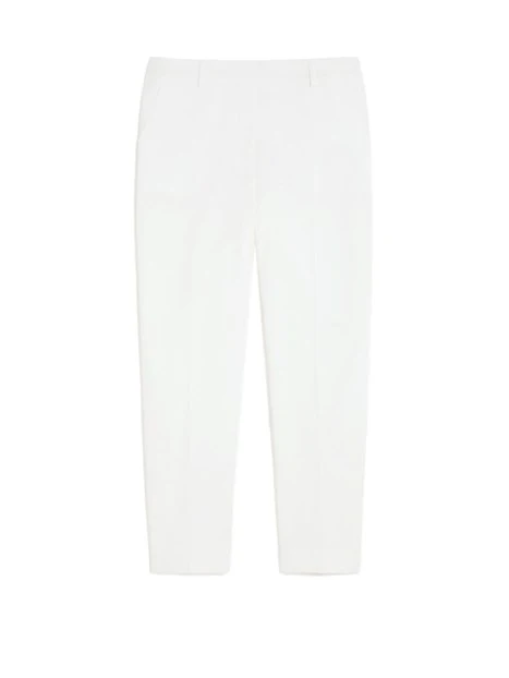 PANTALONI CROPPED A SIGARETTA DONNA BIANCO