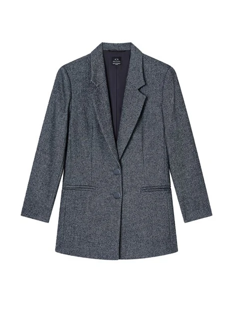 BLAZER CON COLLO A REVERS CLASSICO DONNA GRIGIO