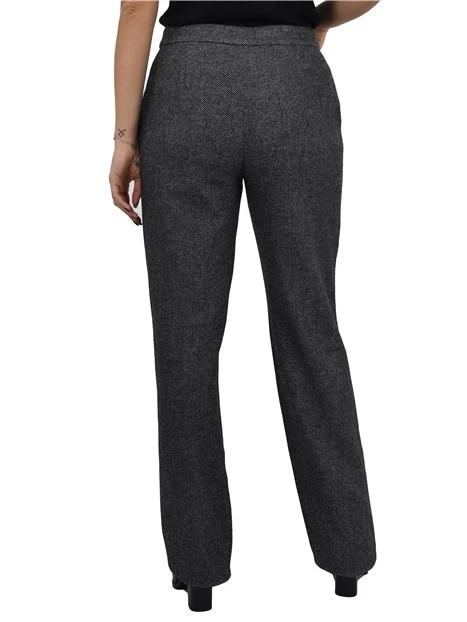 PANTALONI CHINO CON TASCHE LATERALI E POSTERIORI A FILETTO DONNA GRIGIO