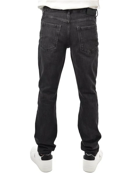 JEANS REGULAR CON DETTAGLIO LOGO POSTERIORE UOMO NERO