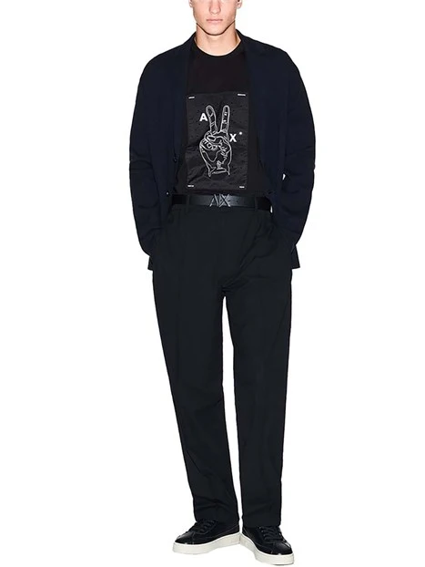 GIACCA MONOPETTO CON TASCHE FRONTALI UOMO BLU