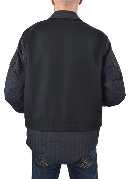 GIACCA CON TASCHE E MANICHE TRAPUNTATE UOMO BLU