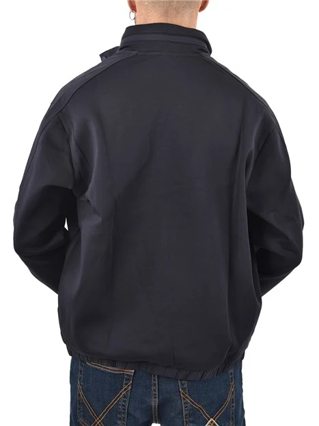 FELPA IN TESSUTO TECNICO CON CAPPUCCIO ESTRABILE UOMO BLU