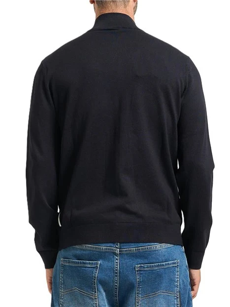 CARDIGAN CON ZIP A DOPPIO CURSORE UOMO BLU