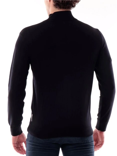 CARDIGAN CON ZIP A DOPPIO CURSORE UOMO NERO