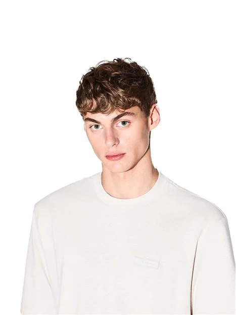 T-SHIRT MANICA CORTA CON DTAMOA GRAFICA SUL RETRO UOMO BIANCO