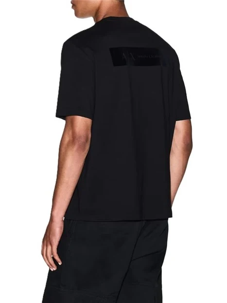 T-SHIRT CON LOGO METALLICO UOMO NERO