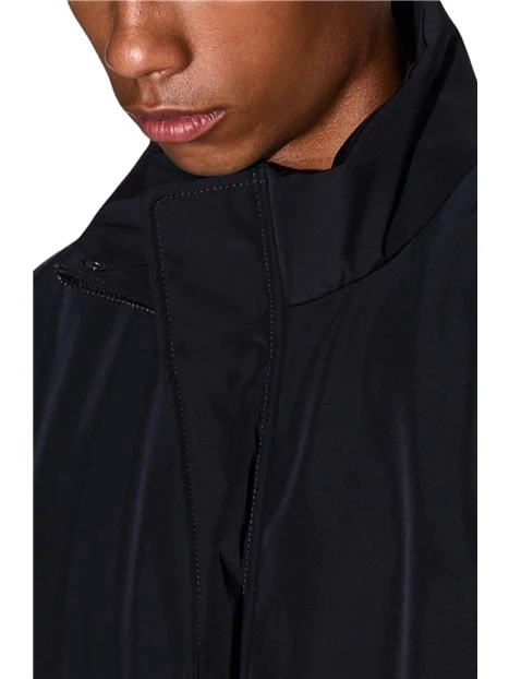 GIACCA CON COLLO ALTO IN TESSUTO TECNICO UOMO BLU