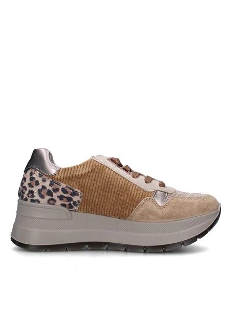 SNEAKERS PLATFORM 8677611 DONNA BEIGE