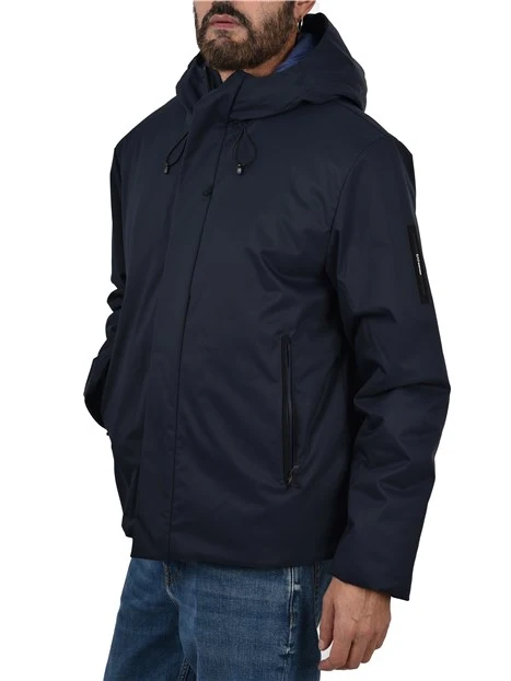 PIUMINO IMBOTTITO CON FODERA A CONTRASTO UOMO BLUE