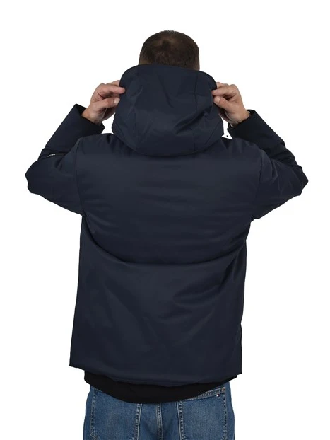 PIUMINO IMBOTTITO CON FODERA A CONTRASTO UOMO BLUE