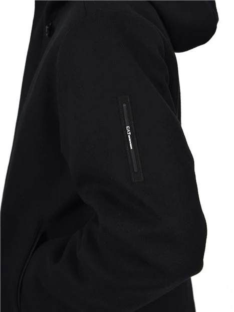 CAPPOTTO CORTO CON CERNIERE LATERALI CON ZIP UOMO NERO