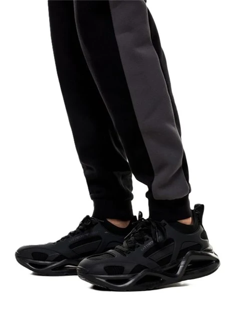 TUTA IN COTONE CON COLORI A CONTRASTO E LOGO GOMMATO UOMO NERO