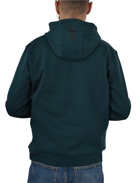 FELPA CON CAPPUCCIO UOMO VERDE SCURO