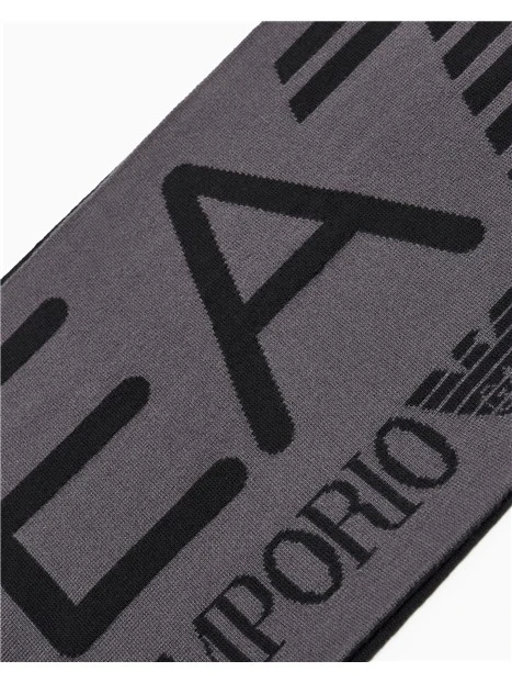 SCIARPA CON LOGO MAXI UOMO ANTRACITE