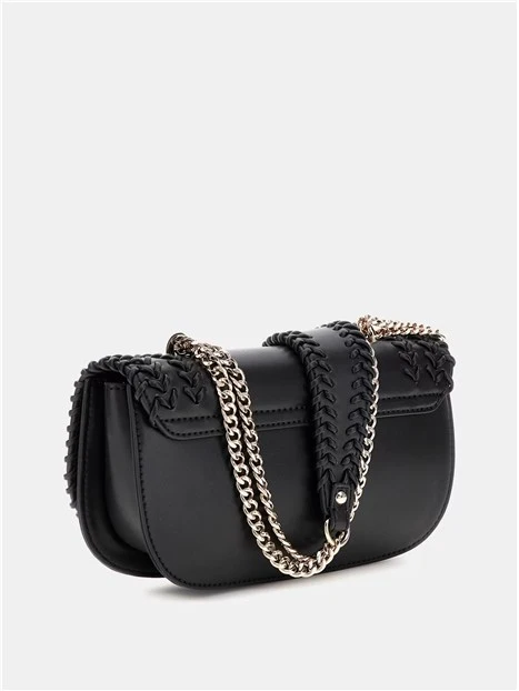 BORSA A SPALLA TATUM FLAP DONNA NERO