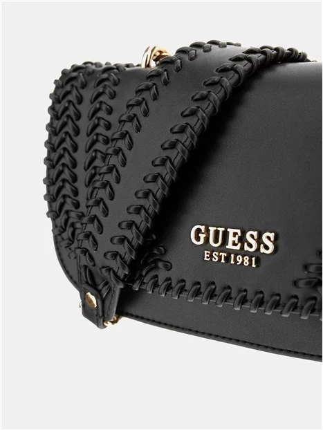 BORSA A SPALLA TATUM FLAP DONNA NERO