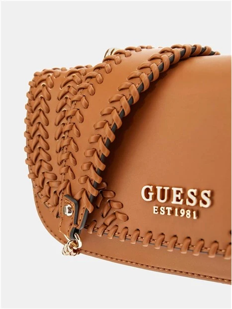 BORSA A SPALLA TATUM FLAP DONNA CUOIO