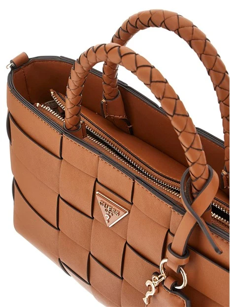 BORSA A MANO  INTRECCIATA DONNA MARRONE