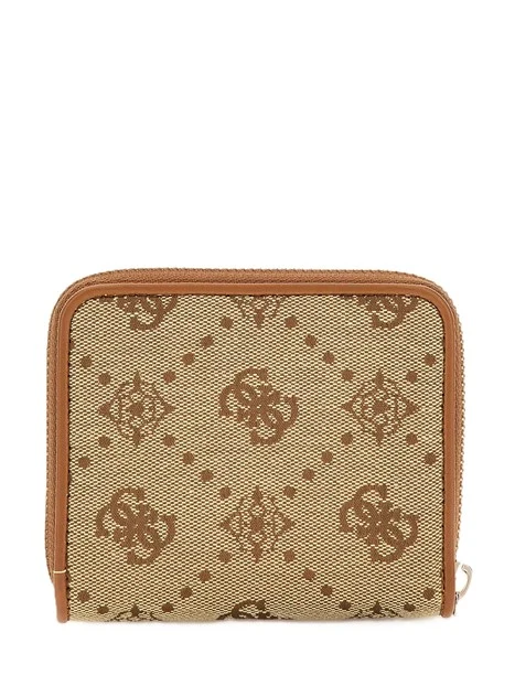 PORTAFOGLIO CON STAMPA MONOGRAM E DETTAGLI ORO DONNA BEIGE