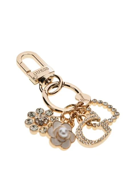 PORTACHIAVI CON CHARM E MOSCHETTONE DONNA ORO