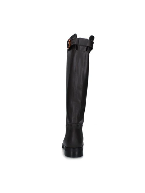 STIVALI TACCO BASSO 6328001 DONNA MARRONE