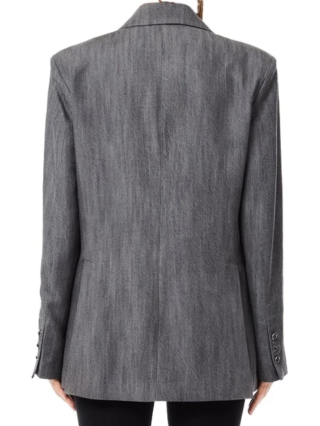BLAZER IN DEMIN MONOPETTO DONNA GRIGIO
