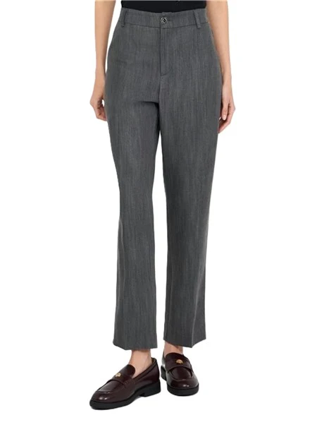 PANTALONI PALAZZO EFFETTO DENIM DONNA GRIGIO