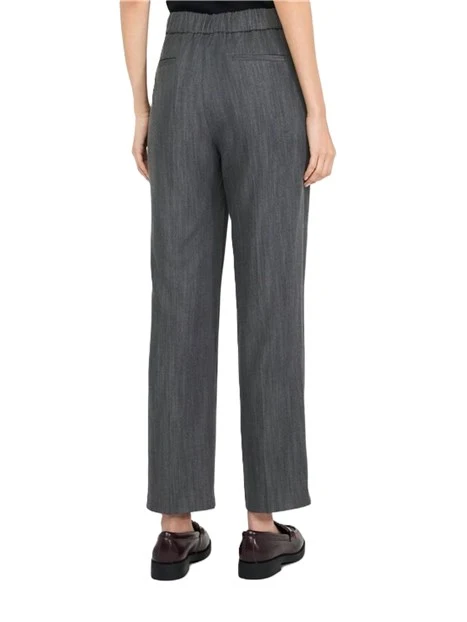 PANTALONI PALAZZO EFFETTO DENIM DONNA GRIGIO