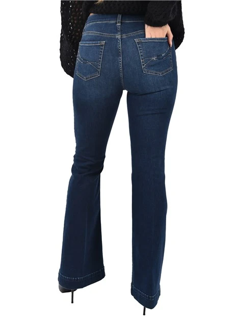JEANS A ZAMPA MODELLO FLARE DONNA BLU JEANS