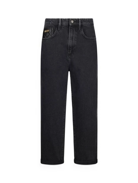 JEANS VITA BASSA REGULAR DONNA NERO