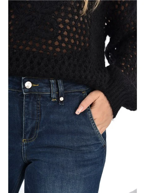 JEANS A ZAMPA VITA ALTA DONNA BLU JEANS