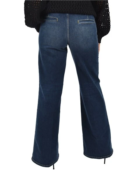 JEANS A ZAMPA VITA ALTA DONNA BLU JEANS