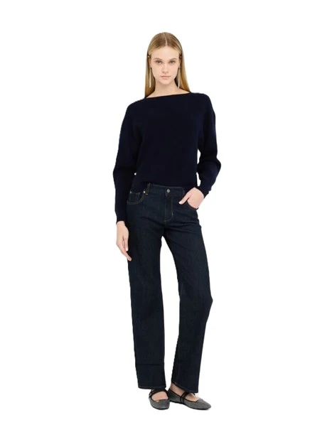 JEANS REGULAR CON RISVOLTO DONNA BLU