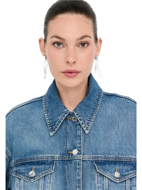 GIACCA CORTA IN JEANS DONNA BLU