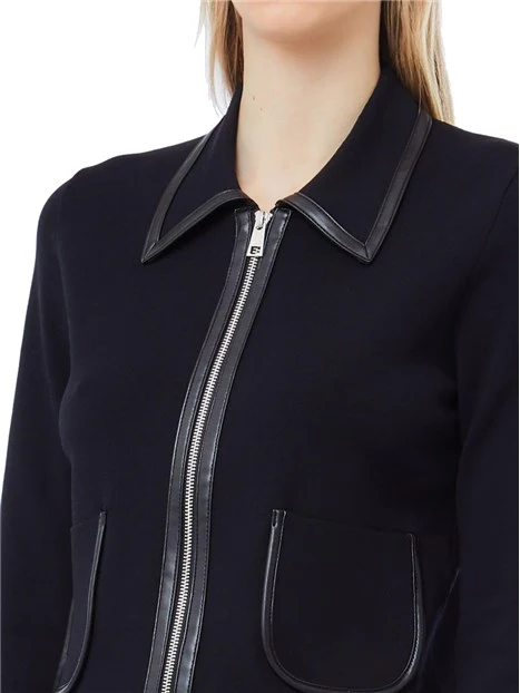 GIACCA CORTA CON TASCHE DONNA NERO