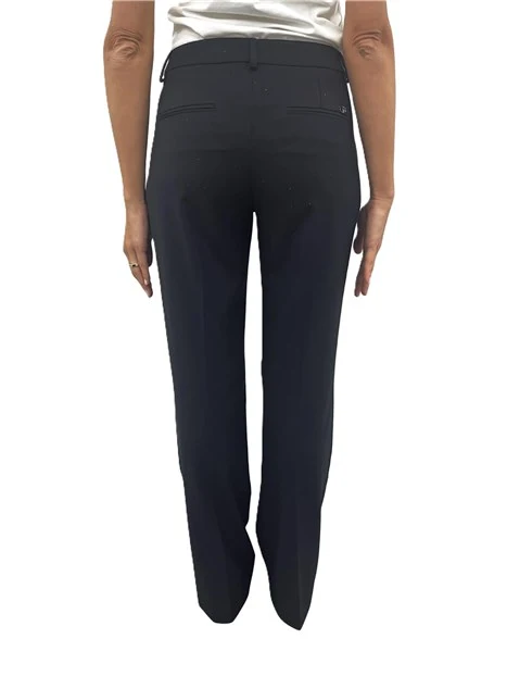 PANTALONE CHINO CON MINI STRASS APPLICATI DONNA BLU