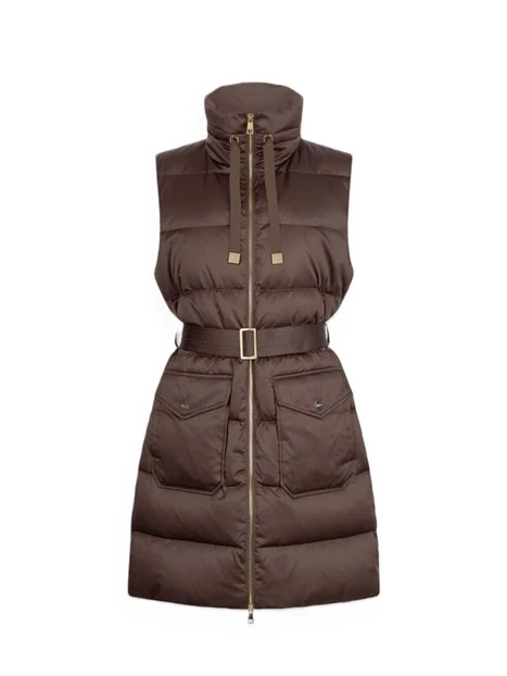 GILET PIUMINO TRAPUNTATO  DONNA MARRONE