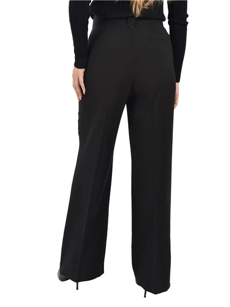 PANTALONI CHINO CON TASCHE A FILETTO SUL RETRO DONNA NERO