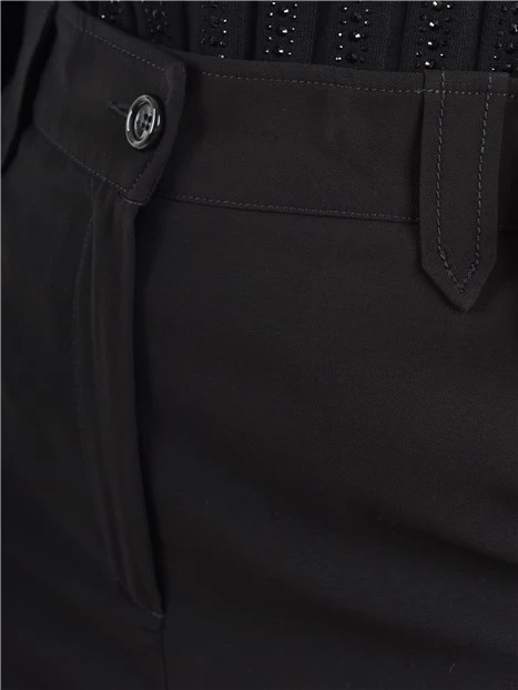 PANTALONI CHINO CON TASCHE A FILETTO SUL RETRO DONNA NERO
