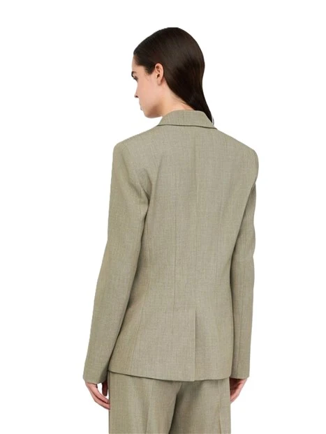 GIACCA BLAZER DOPPIOPETTO CON TASCHINO DONNA VERDE