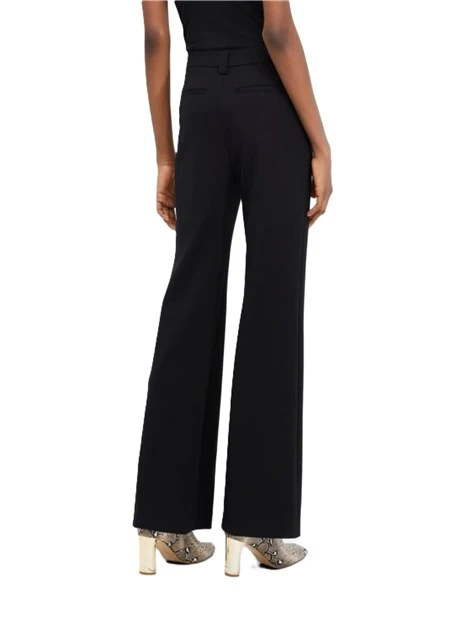 PANTALONI A ZAMPA IN JERSEY PUNTO MILANO DONNA NERO