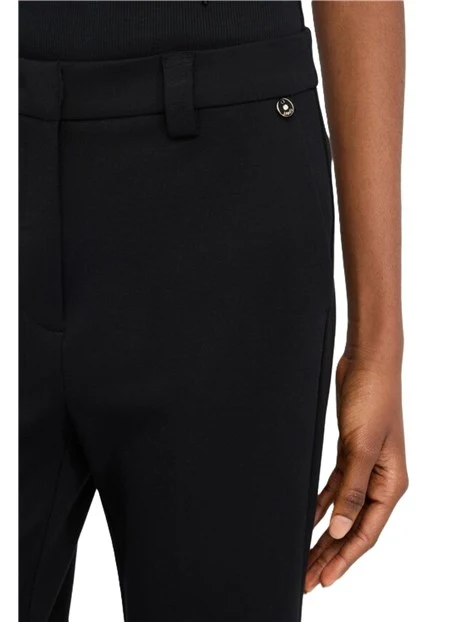 PANTALONI A ZAMPA IN JERSEY PUNTO MILANO DONNA NERO